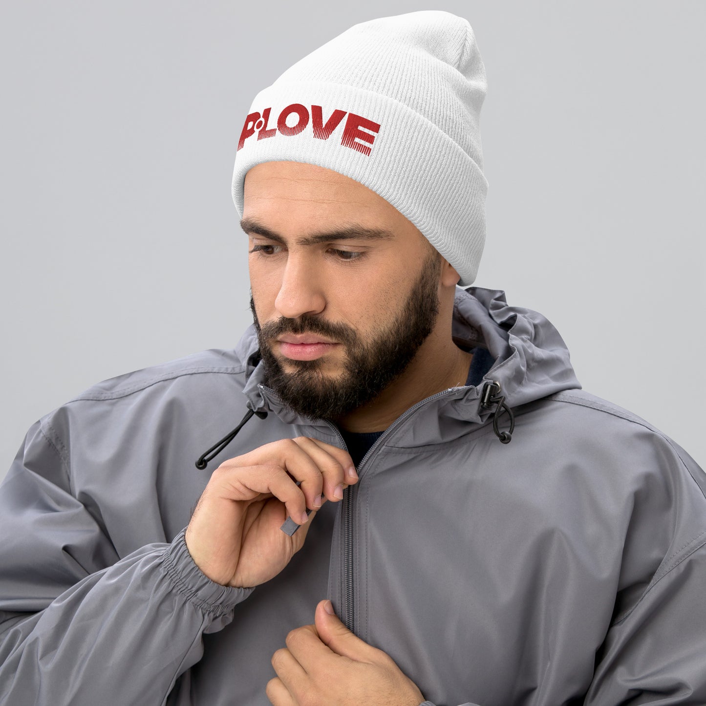 P-Love Rose 3D Puff Embroidered Cuffed Beanie image 12