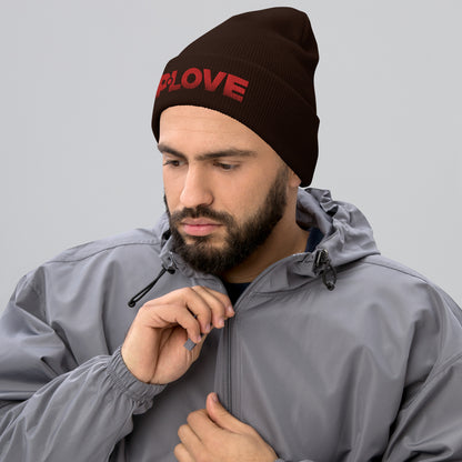 P-Love Rose 3D Puff Embroidered Cuffed Beanie image 5