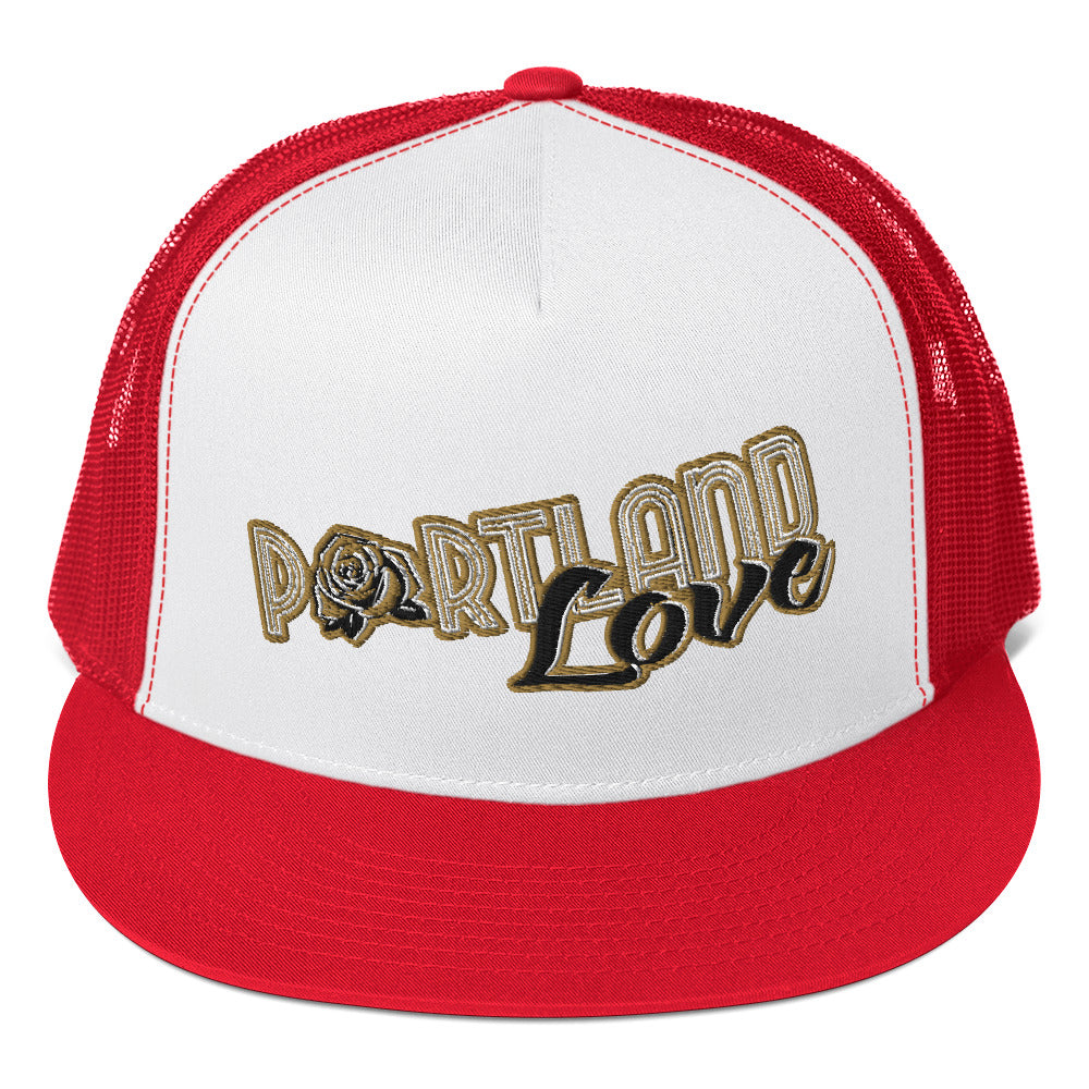 Original Portland Love Gold Trucker Cap image 13