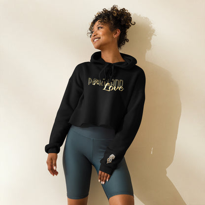Gold Portland Love w/Dice Crop Hoodie image 1