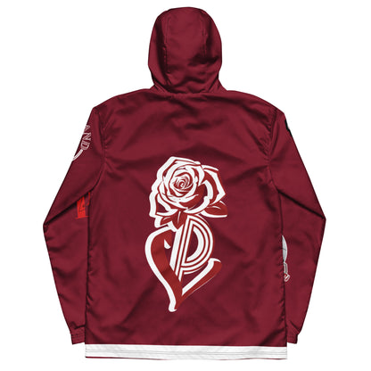 Portland Love Burgundy Logo Men’s Windbreaker image 2