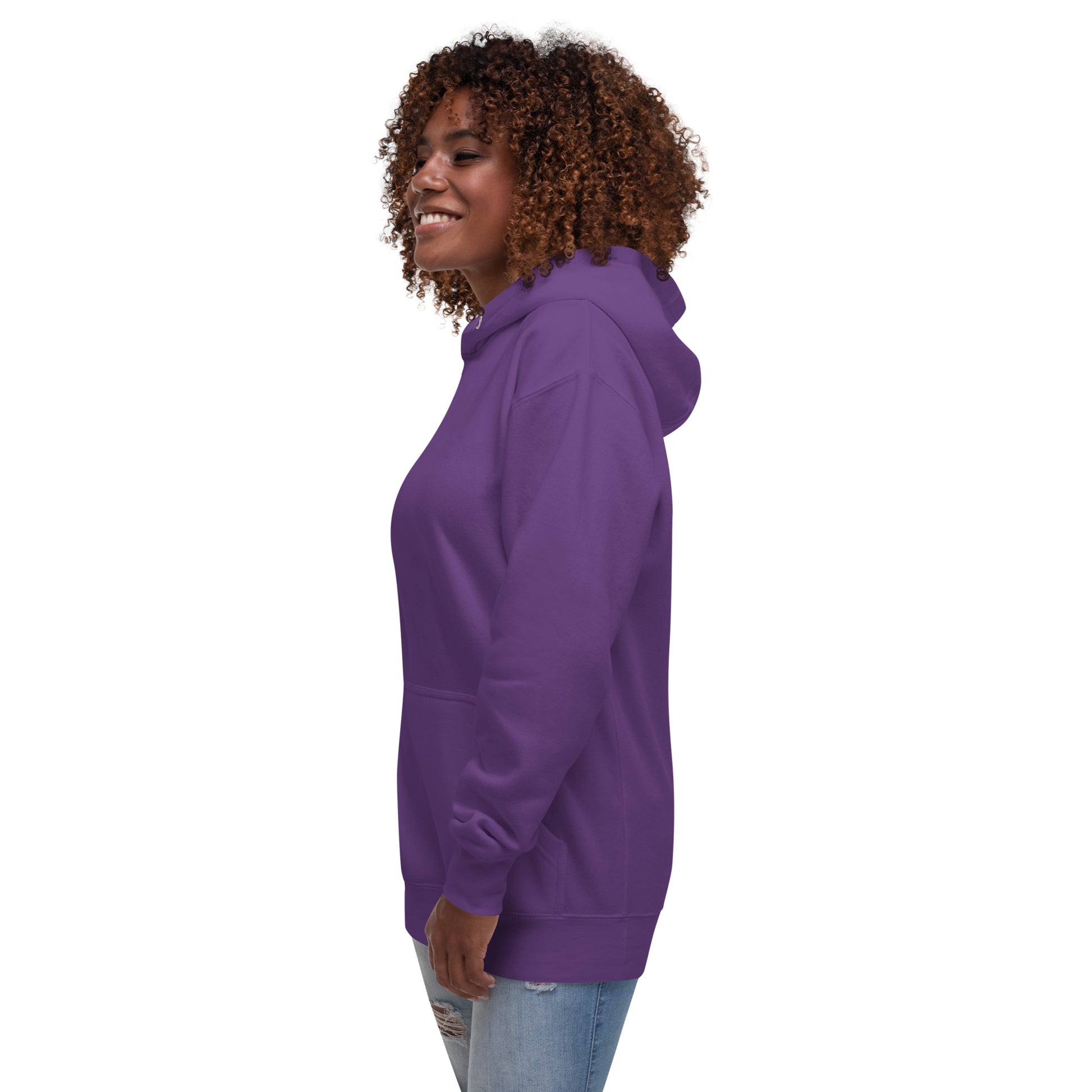 Block Style Royal/White Embroidered Unisex Hoodie image 23