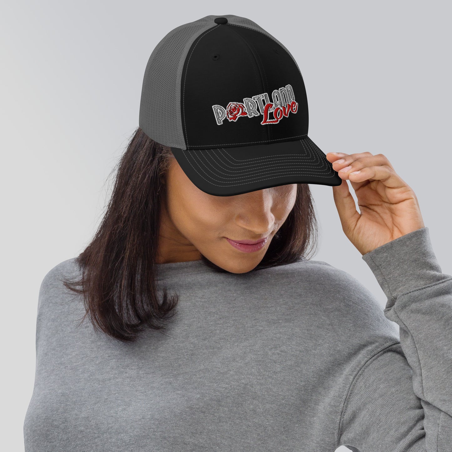 Original Portland Love 6 Panel Trucker Cap image 0