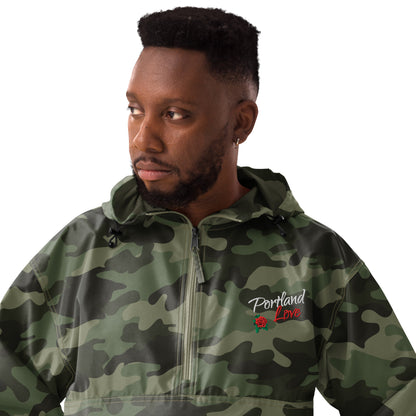Portland Love Rose Embroidered Champion Packable Jacket image 6