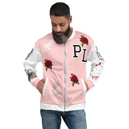 Portland Love Logo PL-Rose Bomber Jacket (Pink) image 0