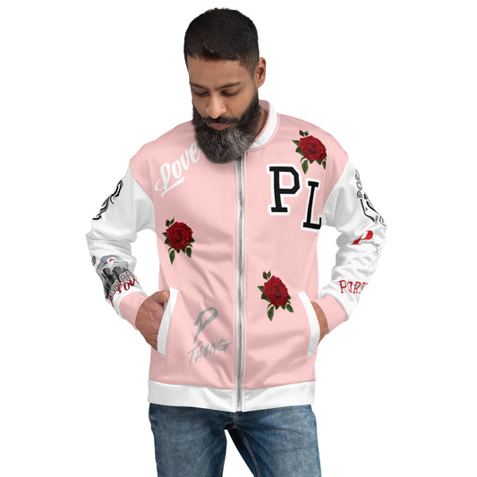Portland Love Logo PL-Rose Bomber Jacket (Pink) image 0
