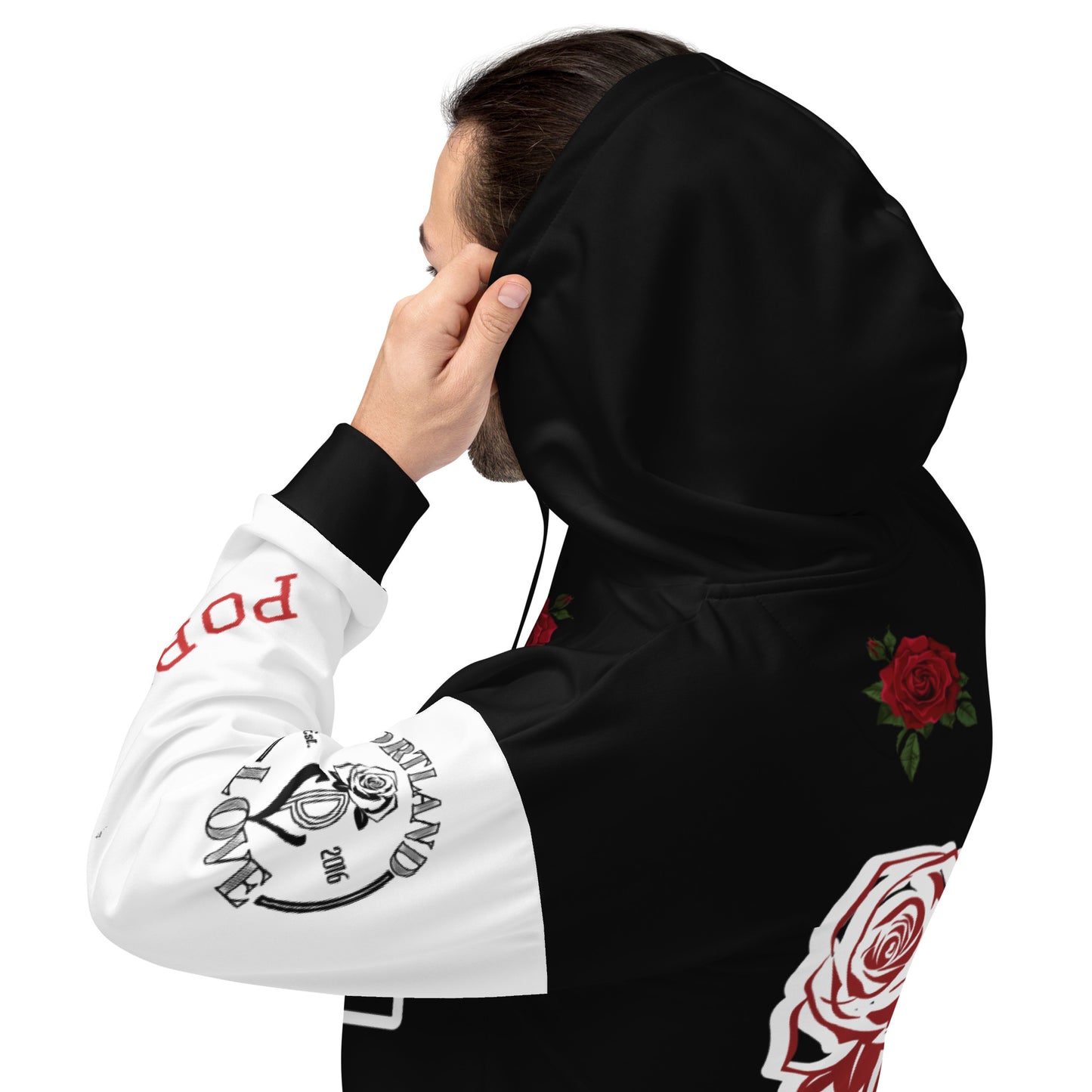 Portland Love Logo Print Unisex Hoodie image 3