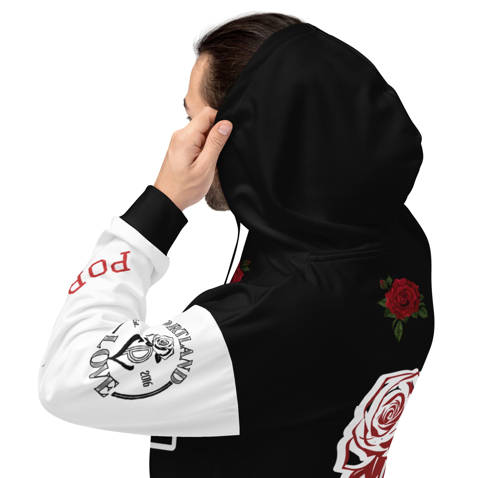 Portland Love Logo Print Unisex Hoodie image 3
