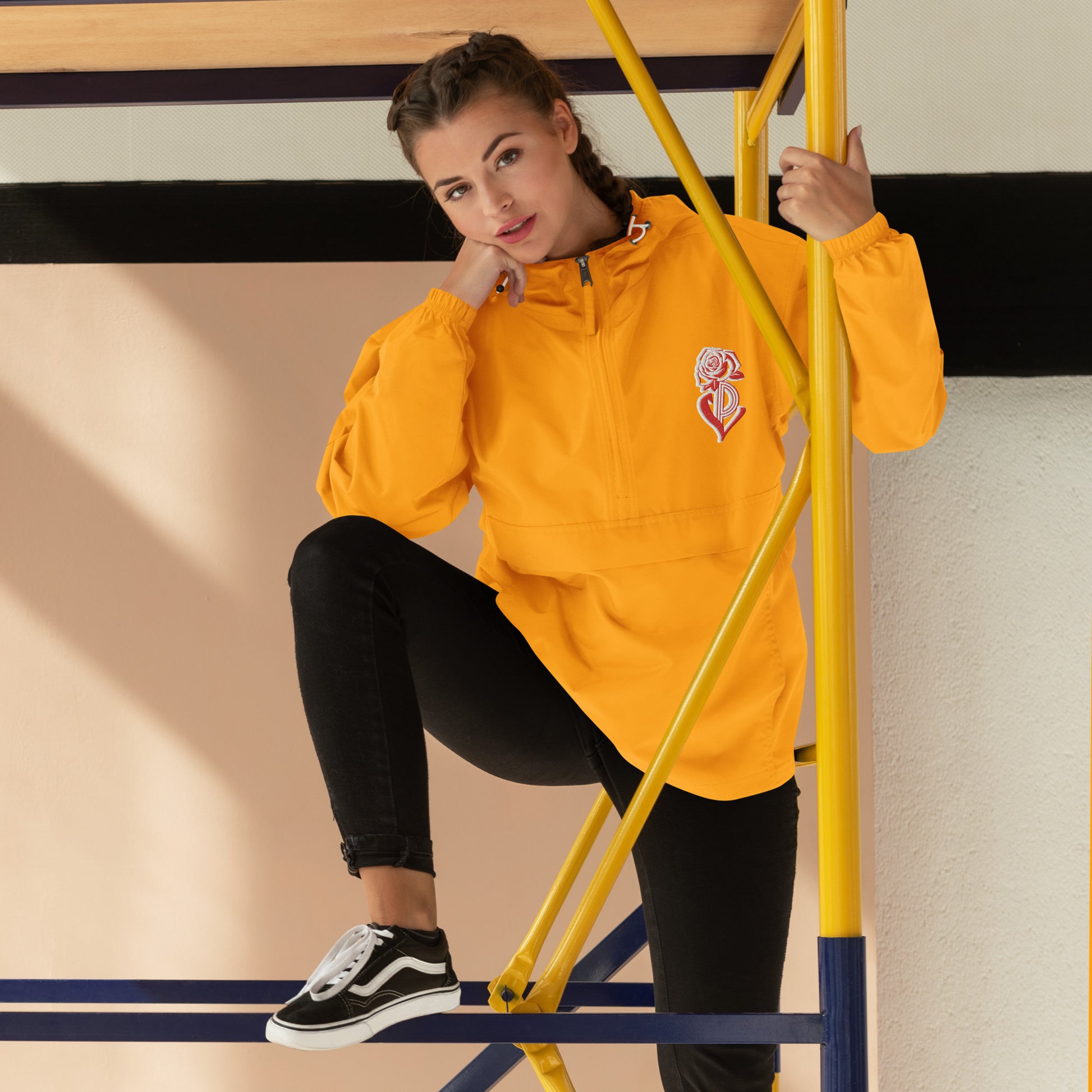 PL Rose Embroidered Champion Packable Jacket image 7
